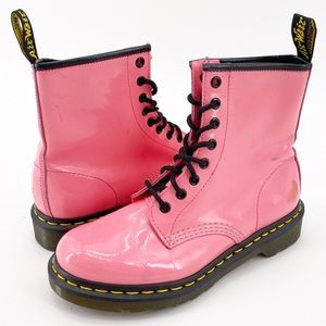 Dr. Martens Womens Size 7 Solid Pink Boots